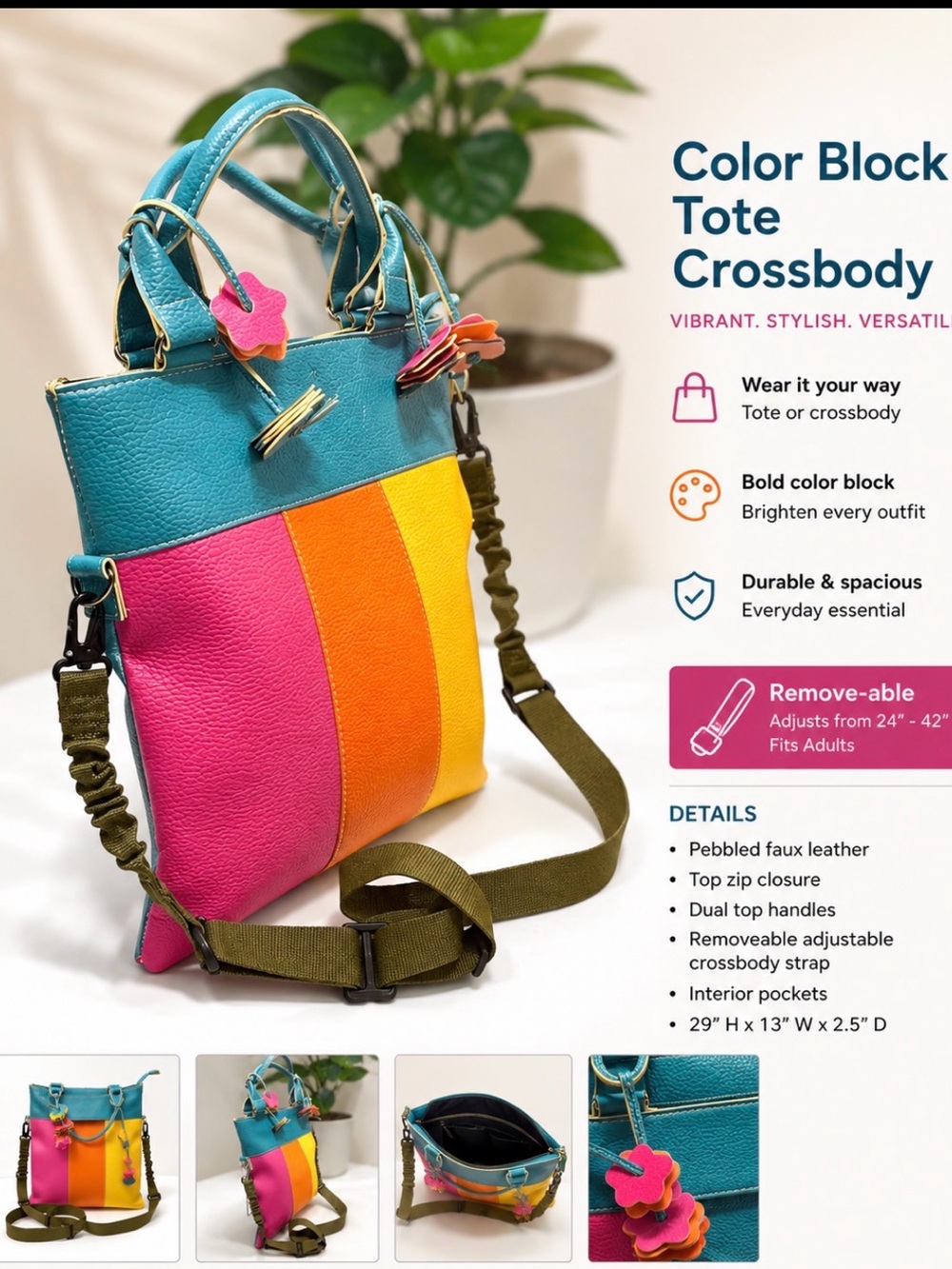 Color Block Tote